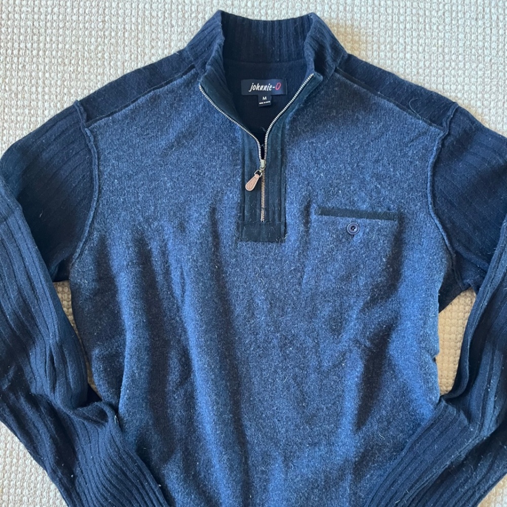 johnnie-O Men's Merino Wool Quarter-Zip